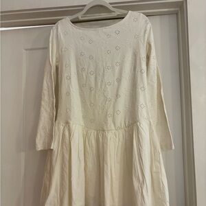 Free People Ling Sleeve White Eyelet Dress
